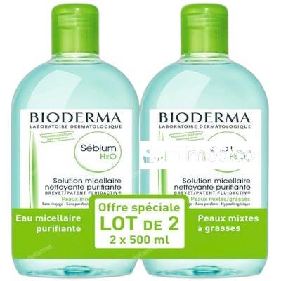 SEBIUM H20 SOLUTION MICELLAIRE LOTE 2 PIEZAS NA BIODERMA