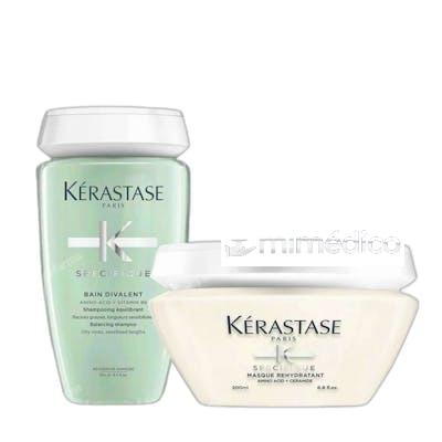 SET CHAMPU BAIN DIVALENT 250 ML MASCARILLA REHIDRATANTE 200 KERASTASE