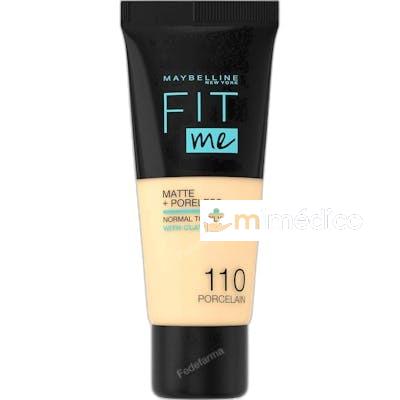 FIT ME MATTE PORELESS BASE DE MAQUILLAJE 30 ML 110 PORCELAI MAYBELLINE