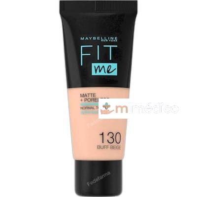 FIT ME MATTE PORELESS BASE DE MAQUILLAJE 30 ML 130 BUFF BEI MAYBELLINE