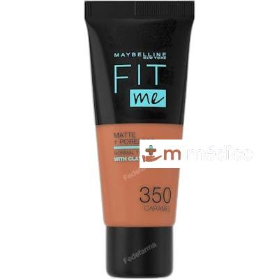 FIT ME MATTE PORELESS BASE DE MAQUILLAJE 30 ML 350 CARAMEL MAYBELLINE