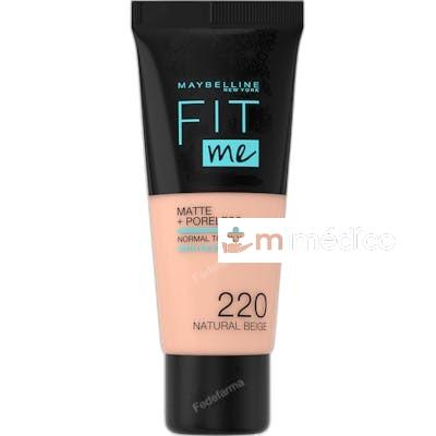 FIT ME MATTE PORELESS BASE DE MAQUILLAJE 30 ML 220 NATUREL MAYBELLINE