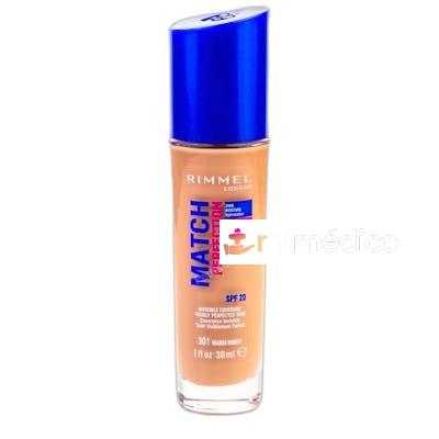 BASE DE MAQUILLAJE MATCH PERFECTION SPF20 30 ML 301 WARM HON RIMMEL LONDON
