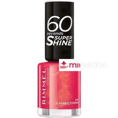 ESMALTE DE UNAS 60 SECONDS SUPER SHINE 717FLAMINGO FUSHIA RIMMEL LONDON