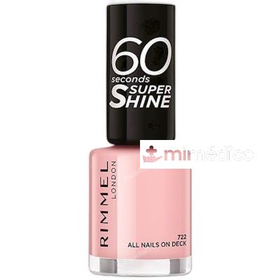 ESMALTE DE UNAS 60 SECONDS SUPER SHINE 722ALL NAILS ON DECK RIMMEL LONDON