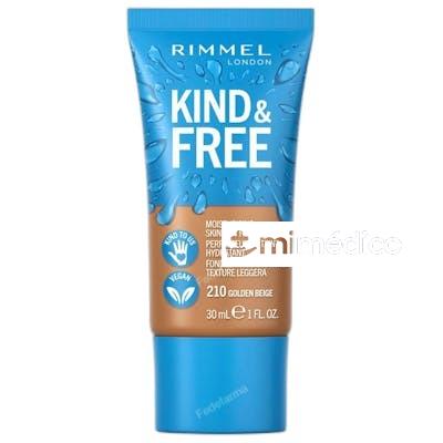 BASE DE MAQUILLAJE KINDFREE 30 ML 210 GOLDEN BEIGE RIMMEL LONDON