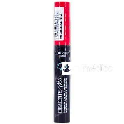 MASCARA DE PESTANAS HEALTHY MIX CLEAN 7 ML BLACK BOURJOIS PARIS
