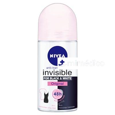 BLACK WHITE INVISIBLE DESODORANTE ROLLON 50 ML NIVEA