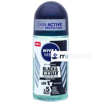 DESODORANTE MEN BLACK WHITE INVISIBLE ROLL ON 50 ML 50 ML NIVEA