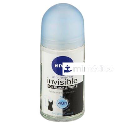 BLACK WHITE INVISIBLE PURE DESODORANTE ROLL ON 50 ML 50 ML NIVEA