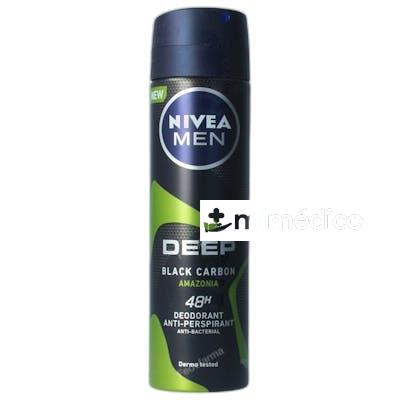 DESODORANTE MEN DEEP BLACK CARBON AMAZONIA SPRAY 150 ML NA NIVEA