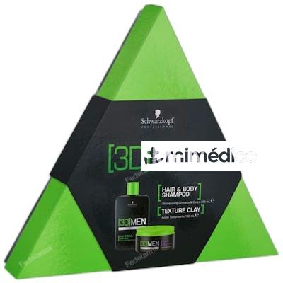 3D MEN CHAMPU 250 ML ARCILLA TEXTURIZANTE 100 ML NA SCHWARZKOPF PROFESSIONAL