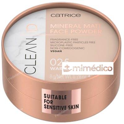 CLEAN ID POLVOS COMPACTOS MATIFICANTES MINERAL 025 WARM PEAC CATRICE COSMETICS