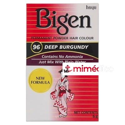 TINTE PERMANENTE EN POLVO 6 GR 96 BORGONA OSCURO BIGEN