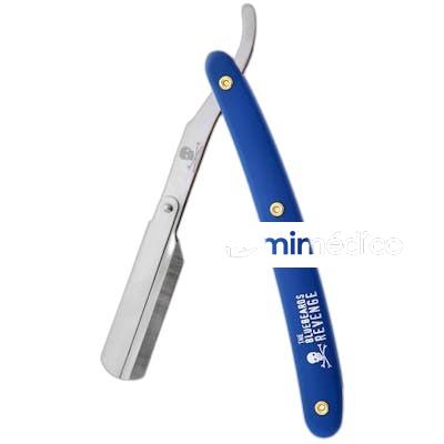 BLUE HANDLE SHAVETTE WITH LOGO NA THE BLUEBEARDS REVENGE