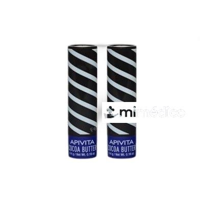 BALSAMO LABIAL CON MANTECA DE CACAO SPF 20 2 UNIDADES APIVITA