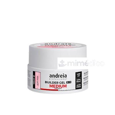 BUILDER GEL VISCOSIDAD MEDIA 22 GR SOFT PINK ANDREIA PROFESSIONAL