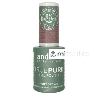 TRUE PURE ESMALTE EN GEL 105 ML T42 TAUPE CON BRILLO DORADO ANDREIA PROFESSIONAL