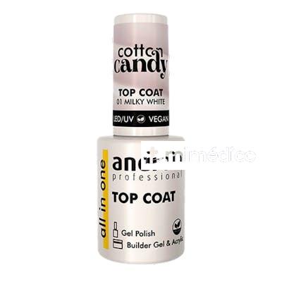COTTON CANDY TOP COAT 105 ML 01 MILKY WHITE ANDREIA PROFESSIONAL