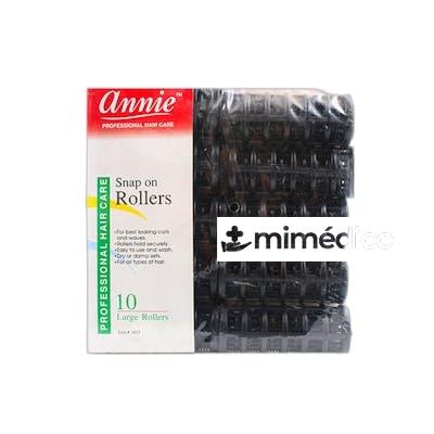 ROLOS PARA EL CABELLO COLOR NEGRO 12 UDS GRANDE ANNIE