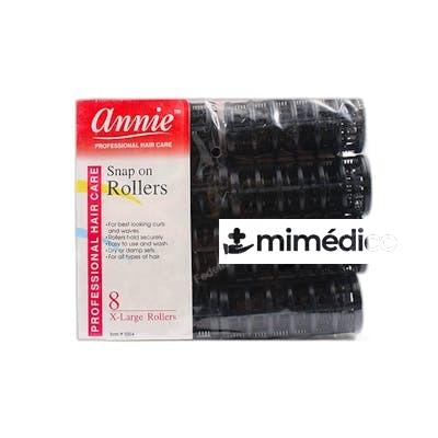ROLOS PARA EL CABELLO GRANDES COLOR NEGRO 8 UDS NA ANNIE