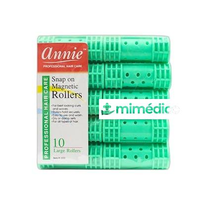 ROLOS PARA EL CABELLO GRANDES COLOR VERDE 10 UDS NA ANNIE