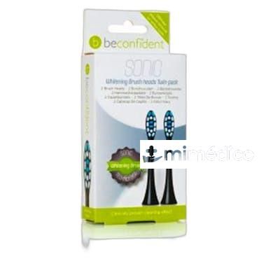 CABEZALES DE CEPILLO BLANQUEADOR SONIC 2 PIEZAS WHITE BECONFIDENT