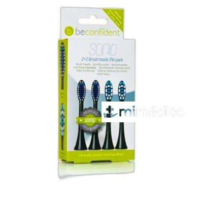 CABEZALES DE CEPILLO SONIC REGULARBLANQUEADOR 4 PIEZAS WHITE BECONFIDENT