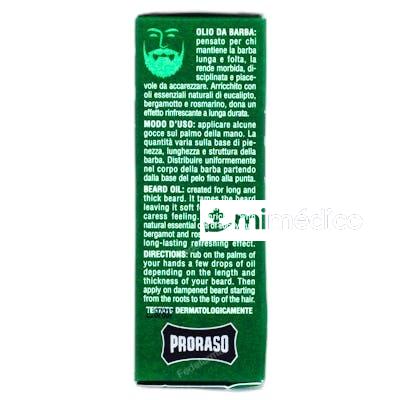 ACEITE PARA BARBA REFRESCANTE GREEN 30 ML NA PRORASO