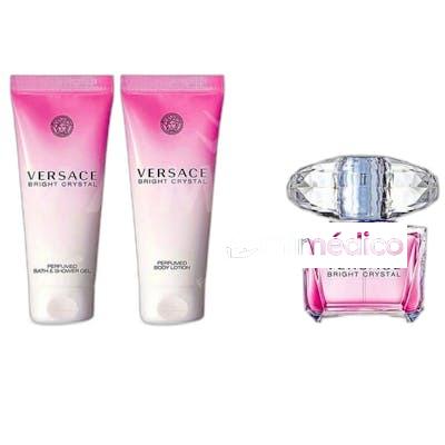 SET EAU DE TOILETTE BRIGHT CRYSTAL VAPORIZADOR 90 ML 3 PIEZ VERSACE