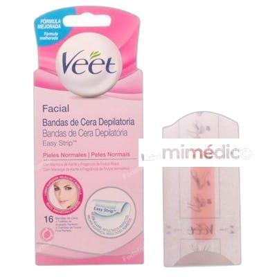 BANDAS DE CERA DEPILATORIAS FACIALES PIEL NORMAL 16 UDS NA VEET