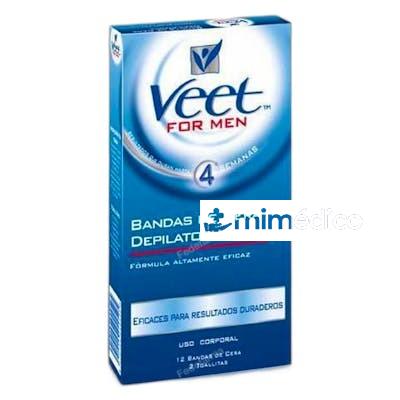 DEPILACION CERA FRIA MEN 12 BANDAS NA VEET