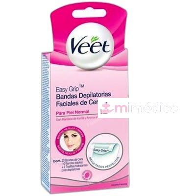 BANDAS DE CERA DEPILATORIAS FACIALES PIEL NORMAL 20 UDS NA VEET