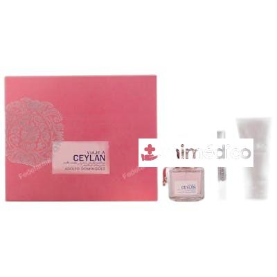 VIAJE CEYLAN MUJER ESTUCHE COLONIA 100 VAPORIZADOR BODY 100 ADOLFO DOMINGUEZ