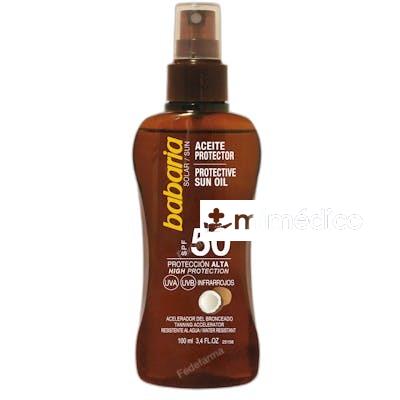 ACEITE BRONCEADOR SOLAR COCO 100 ML SPF 50 BABARIA