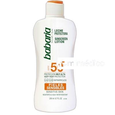 LECHE PROTECTOR SOLAR PARA PIELES SENSIBLES SPF50 100 ML BABARIA