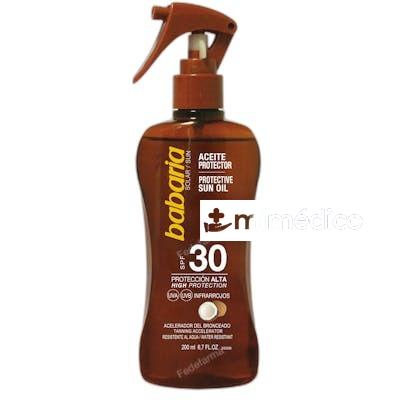 ACEITE PROTECTOR SOLAR COCO 200 ML SPF 30 BABARIA