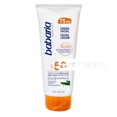 CREMA FACIAL SOLAR ALOE SPF50 75 ML NA BABARIA