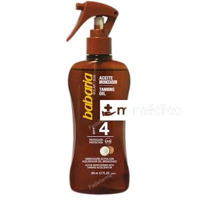 SPRAY ACEITE BRONCEADOR DE COCO SPF4 200 ML 200 ML BABARIA