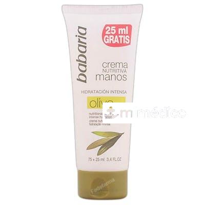 CREMA NUTRITIVA DE MANOS ACEITE DE OLIVA 75 ML 75 ML BABARIA