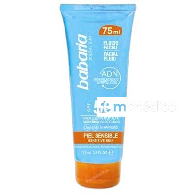 FLUIDO FACIAL PIEL SENSIBLE SPF50 75 ML NA BABARIA