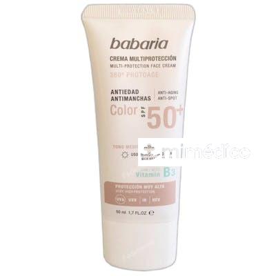 CREMA SOLAR SPF 50 ANTIEDAD COLOR 50 ML NA BABARIA