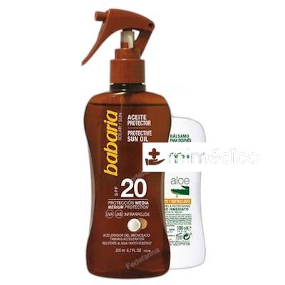 ACEITE PROTECTOR SOLAR COCO SPF 20 BALSAMO AFTER SUN NA BABARIA