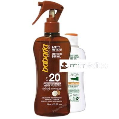 SPRAY ACEITE PROTECTOR SOLAR COCO SPF20 200 ML AFTER SUN 10 BABARIA