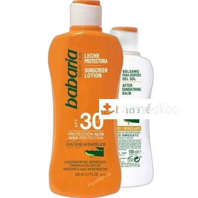 LECHE PROTECTOR SOLAR SPF 30 BALSAMO AFTER SUN NA BABARIA
