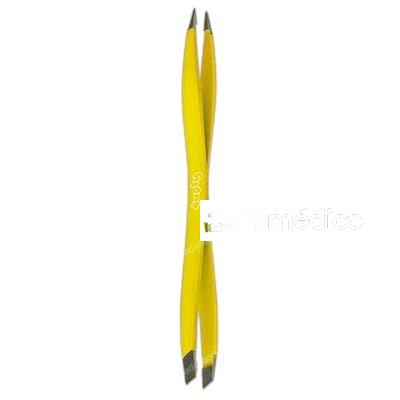 PINZA DEPILAR DOBLE PUNTA FINAOBLICUA AMARILLO NA BETER