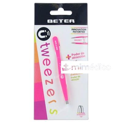 TWEEZER MAGNETICA PUNTA RECTA FUCSIA NA BETER