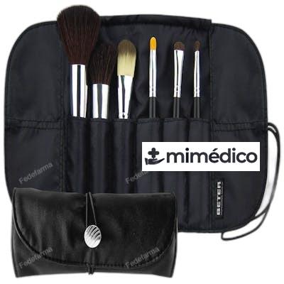 ESTUCHE MANTA CON 6 BROCHAS PROFESSIONAL MAKE UP NA BETER