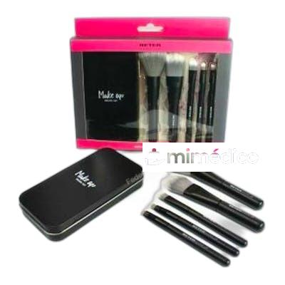 SET DE MINI BROCHAS DE MAQUILLAJE BLACK EDITION 6 PIEZAS NA BETER