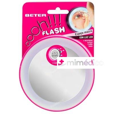 ESPEJO OHH FLASH CON LUZ LED X 10 AUMENTOS NA BETER